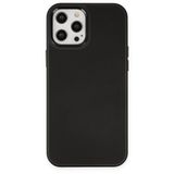 BSSM iPhone 12 Pro Max Asya Deri Silikon Siyah Kılıf