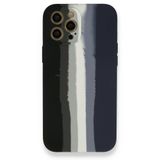 BSSM iPhone 12 Pro Max Ebruli Lansman Silikon Siyah Lacivert Kılıf