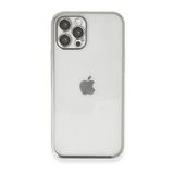 BSSM iPhone 12 Pro Max Razer Lensli Silikon - Gümüş Kılıf
