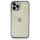 BSSM iPhone 12 Pro Razer Lensli Silikon Mavi Kılıf