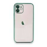 BSSM iPhone 12 Razer Lensli Silikon Yeşil Renkli Kılıf