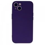 BSSM iPhone 13 Mini Nano İçi Kadife Silikon Mor Kılıf