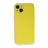 BSSM iPhone 13 Mini Nano İçi Kadife Silikon Sarı Kılıf