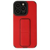 BSSM iPhone 13 Pro Mega Standlı Silikon Kırmızı Kılıf