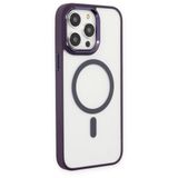 BSSM iPhone 13 Pro Room Magneticsafe Silikon Derin Mor Kılıf
