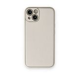 BSSM iPhone 14 Coco Deri Silikon Kapak Beyaz Kılıf