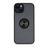 BSSM iPhone 14 Montreal Yüzüklü Silikon Kapak Siyah Kılıf