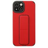 BSSM iPhone 14 Plus Mega Standlı Silikon Kırmızı Kılıf