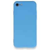 BSSM iPhone 7 Nano İçi Kadife Silikon Mavi Kılıf