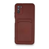 BSSM Kelvin Kartvizitli Silikon - Bordo Xiaomi Pocophone M3 Kılıf