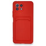 BSSM Kelvin Kartvizitli Silikon - Kırmızı Xiaomi Mİ 11 Lite Kılıf