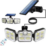 BSSM Kumandalı Solar Güneş Enerjili 122 Ledli Hareket Sensörlü Bahçe Aydınlatma Sokak Lambası