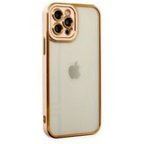 BSSM Liva Lens Silikon - Rose iPhone 12 Pro Kılıf