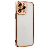 BSSM Liva Lens Silikon - Rose iPhone 13 Pro Kılıf