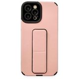 BSSM Mega Standlı Silikon - Pudra iPhone 12 Pro Max Kılıf