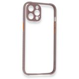 BSSM Miami Şeffaf Silikon - Açık Mor iPhone 12 Pro Max Kılıf