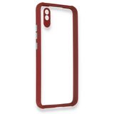 BSSM Miami Şeffaf Silikon - Fuşya Xiaomi Redmi 9A Kılıf