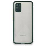 BSSM Miami Şeffaf Silikon - Koyu Yeşil Samsung Galaxy A02S Kılıf