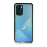 BSSM Miami Şeffaf Silikon - Koyu Yeşil Xiaomi Poco F3 Kılıf