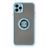 BSSM Montreal Yüzüklü Silikon Kapak - Buz Mavi iPhone 11 Pro Max Kılıf