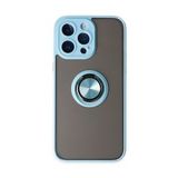 BSSM Montreal Yüzüklü Silikon Kapak - Buz Mavi iPhone 14 Pro Max Kılıf