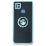 BSSM Montreal Yüzüklü Silikon Kapak - Buz Mavi Xiaomi Redmi 9C Kılıf