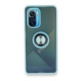 BSSM Montreal Yüzüklü Silikon Kapak - Buz Mavi Xiaomi Redmi K40 Kılıf