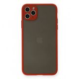 BSSM Montreal Yüzüklü Silikon Kapak - Kırmızı iPhone 11 Pro Kılıf