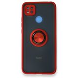 BSSM Montreal Yüzüklü Silikon Kapak - Kırmızı Xiaomi Redmi 9C Kılıf