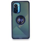 BSSM Montreal Yüzüklü Silikon Kapak - Lacivert Xiaomi Redmi K40 Kılıf