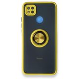 BSSM Montreal Yüzüklü Silikon Kapak - Sarı Xiaomi Redmi 9C Kılıf