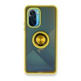 BSSM Montreal Yüzüklü Silikon Kapak - Sarı Xiaomi Redmi K40 Kılıf