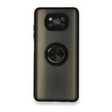 BSSM Montreal Yüzüklü Silikon Kapak - Siyah Xiaomi Pocophone X3 Kılıf