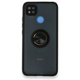 BSSM Montreal Yüzüklü Silikon Kapak - Siyah Xiaomi Redmi 9C Kılıf