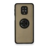 BSSM Montreal Yüzüklü Silikon Kapak - Siyah Xiaomi Redmi Note 9 Pro Kılıf