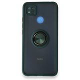 BSSM Montreal Yüzüklü Silikon Kapak - Yeşil Xiaomi Redmi 9C Kılıf