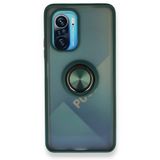 BSSM Montreal Yüzüklü Silikon Kapak - Yeşil Xiaomi Redmi K40 Kılıf