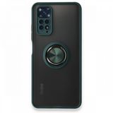 BSSM Montreal Yüzüklü Silikon Kapak - Yeşil Xiaomi Redmi Note 11 Kılıf