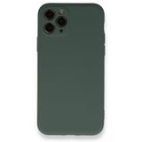 BSSM Nano İçi Kadife Silikon - Koyu Yeşil iPhone 11 Pro Kılıf