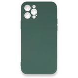 BSSM Nano içi Kadife Silikon - Koyu Yeşil iPhone 12 Pro Max Kılıf