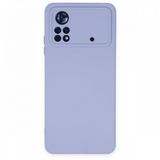 BSSM Nano içi Kadife Silikon - Lila Xiaomi Poco X4 Pro 5G Kılıf