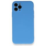 BSSM Nano İçi Kadife Silikon - Mavi iPhone 11 Pro Kılıf