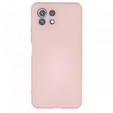BSSM Nano içi Kadife Silikon - Pudra Xiaomi Mİ 11 Lite Kılıf