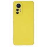 BSSM Nano İçi Kadife Silikon - Sarı Xiaomi Mi 12 Lite Kılıf