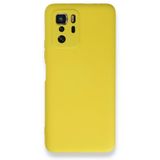 BSSM Nano içi Kadife Silikon - Sarı Xiaomi Poco X3 GT Kılıf