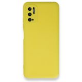 BSSM Nano İçi Kadife Silikon - Sarı Xiaomi Redmi Note 10 5G Kılıf