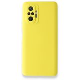 BSSM Nano İçi Kadife Silikon - Sarı Xiaomi Redmi Note 10 Pro Kılıf