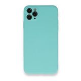 BSSM Nano içi Kadife Silikon - Turkuaz iPhone 11 Pro Max Kılıf
