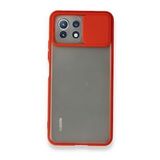 BSSM Palm Buzlu Kamera Sürgülü Silikon - Kırmızı Xiaomi Mİ 11 Lite Kılıf