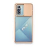 BSSM Palm Buzlu Kamera Sürgülü Silikon - Pembe Xiaomi Poco F3 Kılıf
